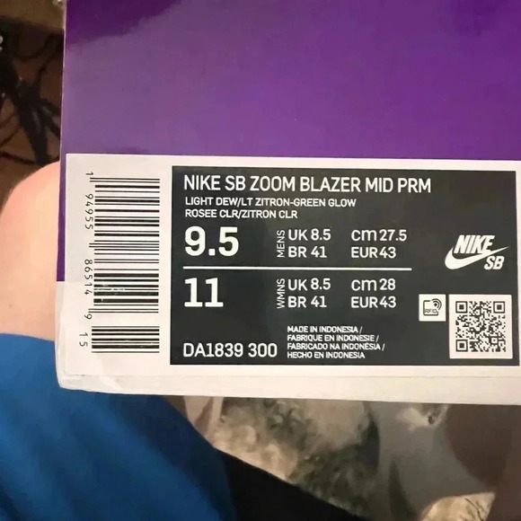 NIKE SB ZOOM BLAZER MID PRM LIGHT DEW - Picture 6 of 6